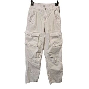 Garage White Remi Straight Leg Cargo Pants High Waisted Y2K Size 00
